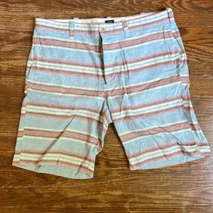 JCrew Men’s Striped 34 waist Stanton Short 9’’ inseam